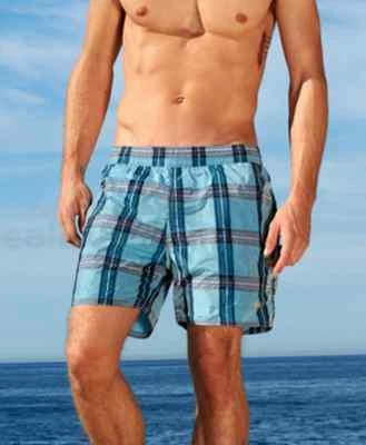 Pantalones Cortos de Nadador SAUVAGE Sun Plaid Pull On Hechos en EE. UU. "Pequeños" Q7 Foto 1 de 3