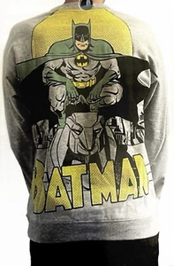 Batman Mens Gray Crew Neck Long Sleeve Sweatshirt - XL - Freeze New York - Picture 1 of 14