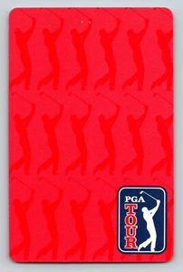 Red PGA Tour Logo Golf Advertising Swap Card Ten of Clubs Playing Card - Picture 1 of 2