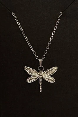 Moda Acero Inoxidable Libélula Colgante Collar Joyería Mujeres Hombres Regalo Nuevo Foto 1 de 4