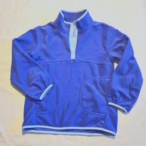 Athleta girls size Large or 12 periwinkle blue Fleece Pullover NWOT - Picture 1 of 8