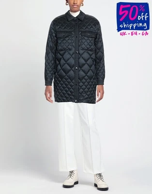 RRP €540 .12 PUNTODODICI Down Quilted Jacket IT40 US4 S Blue Collared - Image 1 of 4