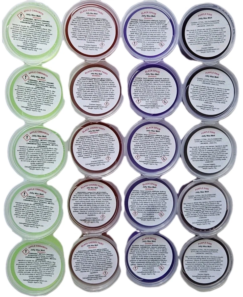 Mix of 20 Scents - Gel Wax Melts - HIGHLY SCENTED - Image 1 of 1