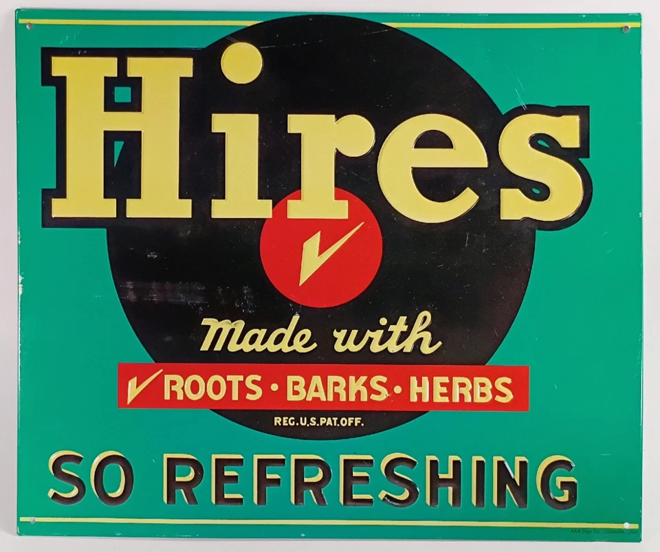Hires ROOT BEER So Refreshing Metal Sign 11.75" X 14" - Image 1 of 1