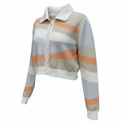 Suéter Hollister Junior Niñas Talla XS Cárdigan Recortado con Cuello Foto 1 de 2