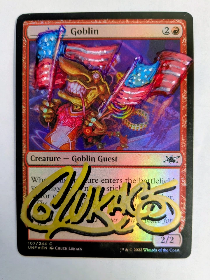 MTG ALTERED FOIL Goblin BY CHUCK LUKACS - Image 1 of 2