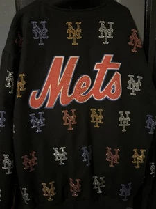 NY METS Wool Jacket . Rhinestone Jacket . Size 2XL - Picture 1 of 12