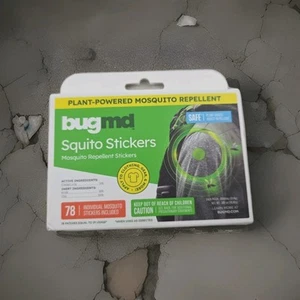 BugMd Plant Based Squito Stickers Apply To Clothing , Gear 78 Individual Sticker - Picture 1 of 3