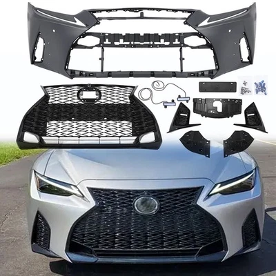 Front Bumper For 2017-2020 Lexus IS300 IS350 Conversion to 2021+ F-Sport style Foto 1 de 4