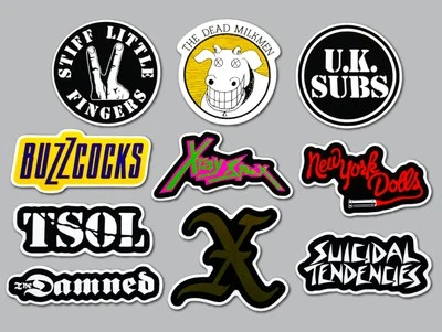 OMNI-CULT Punk Vinyl Sticker Lot (10 Stickers) Set 3 dead milkmen buzzcocks tsol uk subs