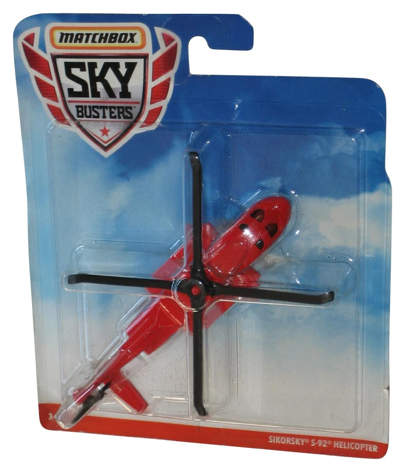 Matchbox Sky Busters (2018) rojo Sikorsky S-92 helicóptero avión de juguete - (cracke Foto 1 de 1