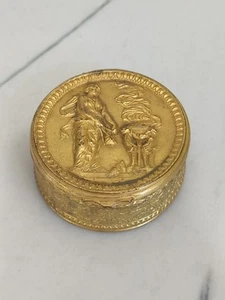 Französische vergoldete Bronze Schatulle Box Ovington Bros New York Hestia griechische Göttin Feuer - Bild 1 von 10
