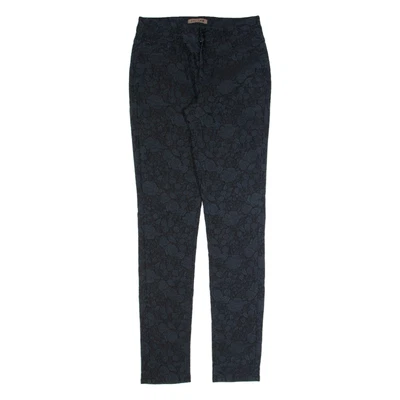 JIGSAW Floral Womens Trousers Blue Slim Skinny W28 L32 - Image 1 of 4