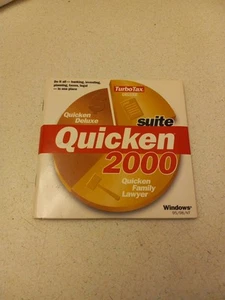 Suite Quicken Deluxe 2000 for Windows 95/98/NT Vintage Software TurboTax Lawyer - Afbeelding 1 van 3