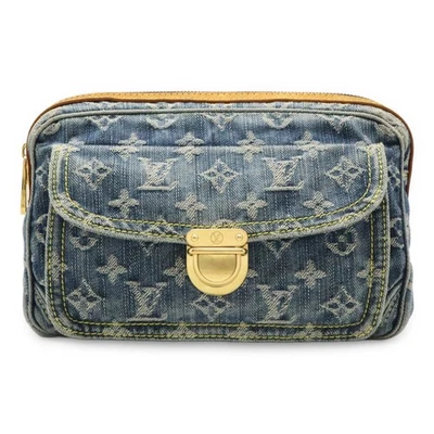 LOUIS VUITTON Monogram Denim Bum Bag, Waist Body Shoulder Blue, M95347 - Image 1 of 4