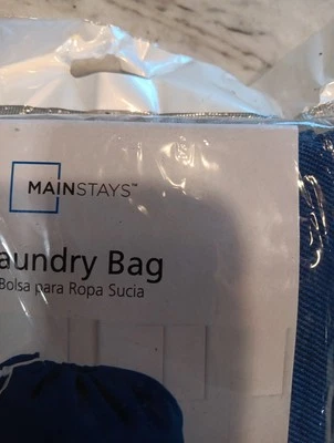 Nova bolsa de lavanderia azul Mainstays 28 polegadas X 36 polegadas - Imagem 1 de 4