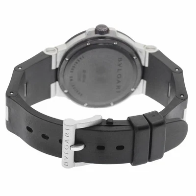 Автоматические мужские часы Bvlgari AL38A алюминий дата 38 мм круглые 19 см черные резиновые - Изображение 1 из 4