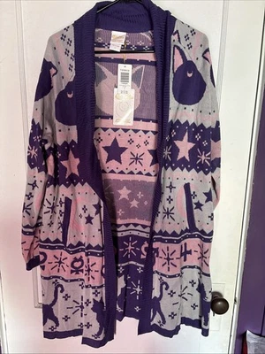 Cárdigan abierto Sailor Moon Luna Torrid talla 1 nuevo con etiquetas raro difícil de encontrar Foto 1 de 3