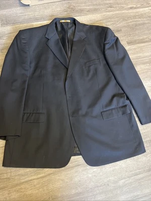 Blazer de hombre Richard Harris negro clásico carrera mezcla de lana traje chaqueta 52L Foto 1 de 4