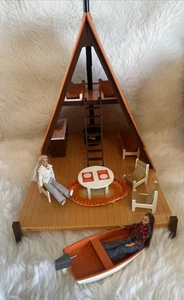 Super Rare Marx Toys Vintage A Frame Mountain House Chalet Playset 1975 - Picture 1 of 24
