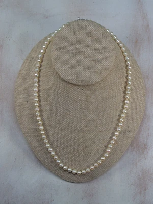 MIKIMOTO Akoya Pearl Necklace 5.7-5.9mm 19" Vintage Sterling SIlver (22.4g) - image 1 of 4