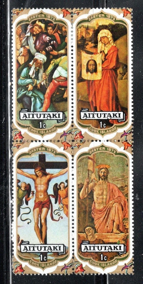 AITUTAKI  COOK ISLANDS STAMPS BLOCK  MINT HINGED  LOT 446AR - Image 1 of 1