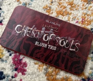 NEW GLAMLITE x A NIGHTMARE ON ELM STREET CHEST OF SOULS BLUSH TRIO Limited Ed. - Picture 1 of 4