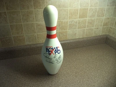 1998 International Bowling Expo Championship AMF Bowling Pin signed DICK WEBER + - Image 1 of 4