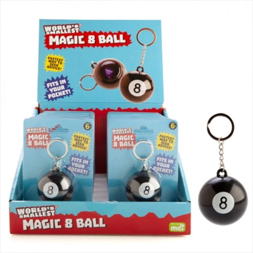 World's Smallest Magic 8 Ball Key Ring Keychain Pocket Toy Predict Game