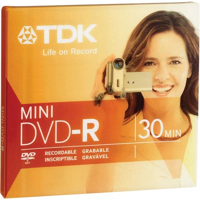 TDK 2x DVD R Media 1.4GB 80mm Mini Discs in Slim Jewel Case 1 Pack - Image 1 of 2