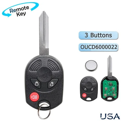 For 2009 2010 2011 2012 2013 2014 Ford Flex Car Remote Key Fob 3B OUCD6000022 - Image 1 of 4