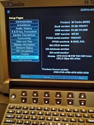 Ultrassom SONOSITE M-Turbo com fonte de alimentação e MiniDock - Imagem 1 de 4