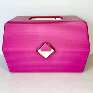 Vintage Caboodles Makeup Case w/ Tray Nail Care Model 2700 Large Pink - Picture 1 of 19
