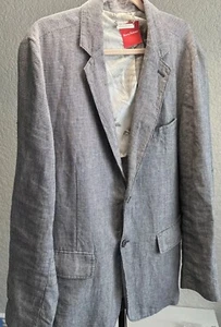 Tommy Bahama Blazer Men O'Brien 100% Irish Linen Navy Blue Jacket $325 - Picture 1 of 9