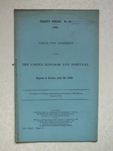 Parcel Post Agreement between the United Kingdom and Portugal 1905 - Picture 1 of 3