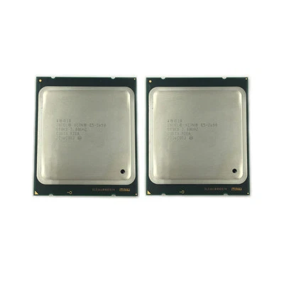 2pcs Intel XEON E5-2650 2.0 Ghz 8 Core 20M SR0KQ Socket 2011 MATCHING PAIR CPU - Image 1 of 3