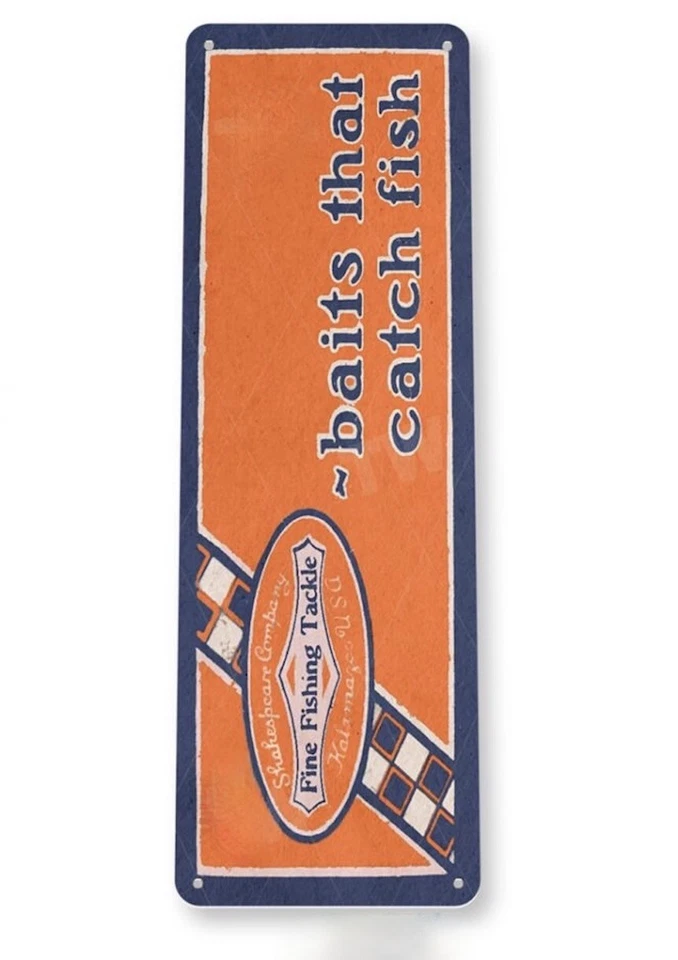 SEÑUELO DE PESCA SHAKESPEARE SIGNO DE HOJALATA APAREJOS DE PESCA FINOS KALAMAZOO MICHIGAN BASS Foto 1 de 1