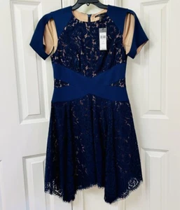 BCBGMAXAZRIA Women's Trish Knit and Lace Dress, Size-8 - Picture 1 of 5