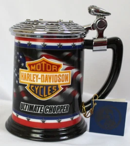 Harley Davidson NOS Ultimate Chopper Tankard ~ Franklin COMO NUEVO - Imagen 1 de 3