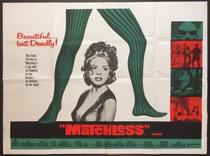 MATCHLESS 1967 Original Cinema UK Quad Movie POSTER Ira Von Furstenberg - Picture 1 of 11