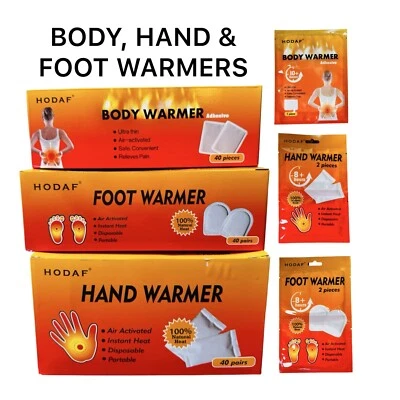 Body Warmers / Hand Warmers /Foot Warmers Instant Heat Pack for Snow Ski Pocket - image 1 of 4