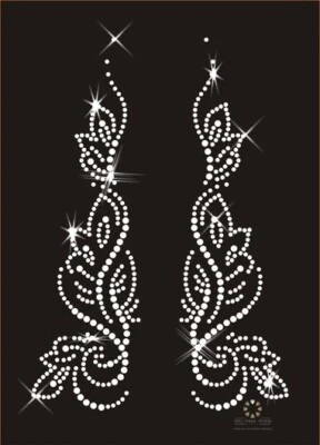 Hotfix Strass Bügelbild Applikation 2 Ranken Strassbild Motiv Applikation 180707 - Bild 1 von 4