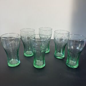 McDonalds Coca Cola Limited Edition 125 Years Collectable Glasses x6 Mixed Years