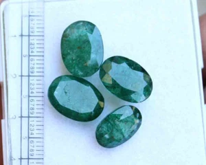 23.70 Ct Lovely Oval 10*14 mm Green Emerald Faceted Cut Natural Gemstone - Picture 1 of 6