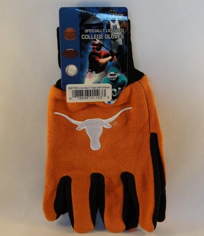 Texas Longhorns NCAA Sport Utility Gloves Size Large Burnt Orange Black Cover