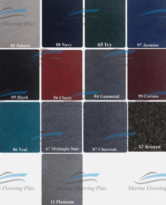 MARINE FLOORING PLUS 6 Ft Wide Boat/Marine Carpet 20 oz - Various Color/Lengths - Rubber Backed