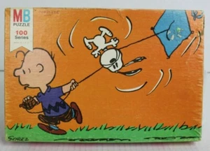 PEANUTS Jigsaw PUZZLE Charlie Brown Snoopy Fly Kite #4382-2 COMPLETE Vtg 108 Pc - Picture 1 of 7