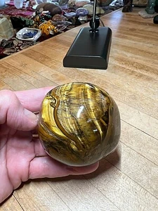 Tigerauge Kristall Mineral Edelstein Handwerk handgeschnitzt Berg Präparat 777 - Bild 1 von 8