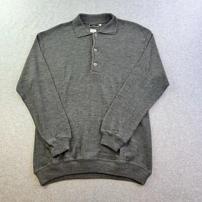 Raffi Linea Uomo Sweater Men Large Gray Long Sleeve Wool Collared Pullover Italy - Image 1 of 4