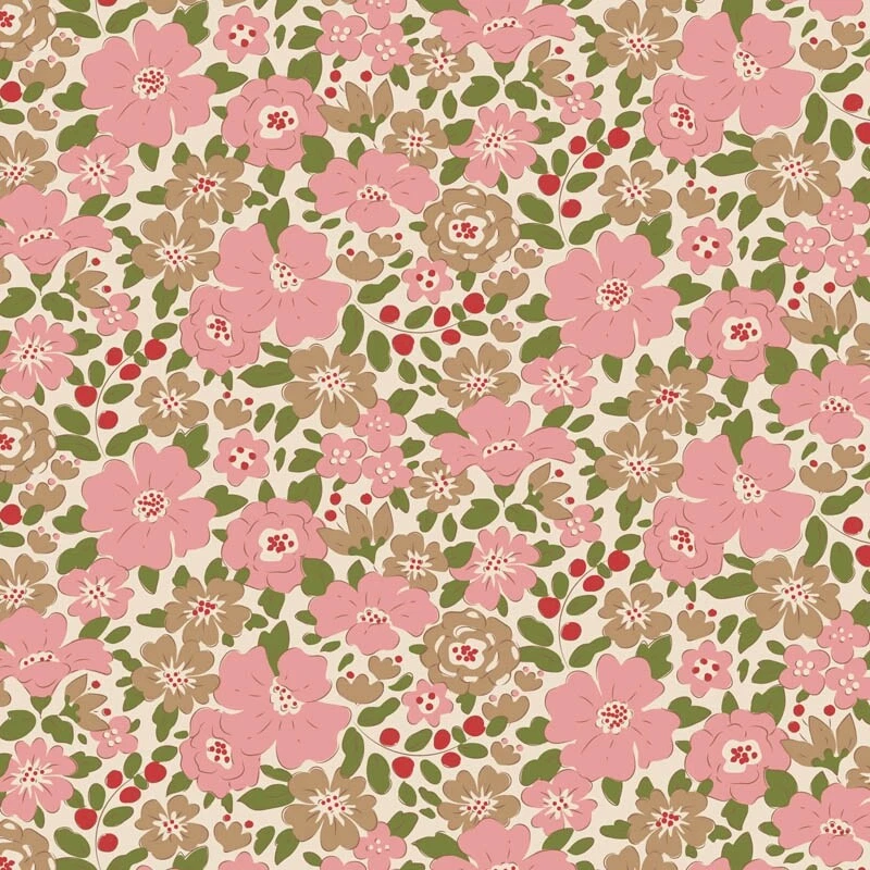 Tilda Creating Memories Harper Pink by Tone Finnanger 1/2 Yard